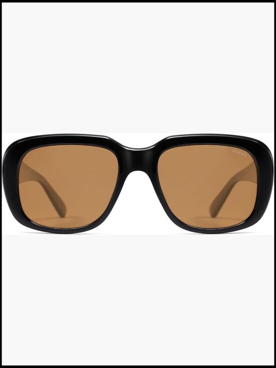 Accessories - Classic Thick Rectangle Polarized Sunglasses Retro 90s Square Frame Shades UV400